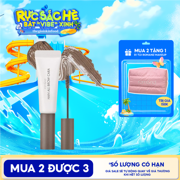  Mascara Chân Mày Romand Siêu Tự Nhiên, Bền Màu, Lâu Trôi Han All Brow Cara 9g 
