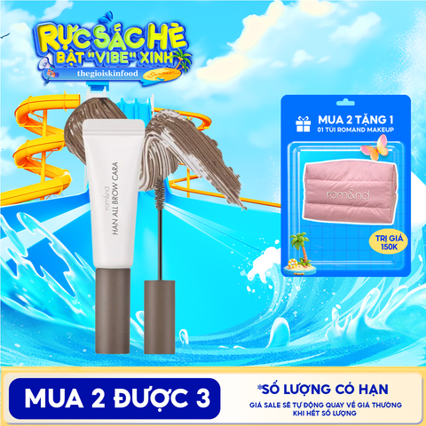 Mascara Chân Mày Romand Siêu Tự Nhiên, Bền Màu, Lâu Trôi Han All Brow Cara 9g