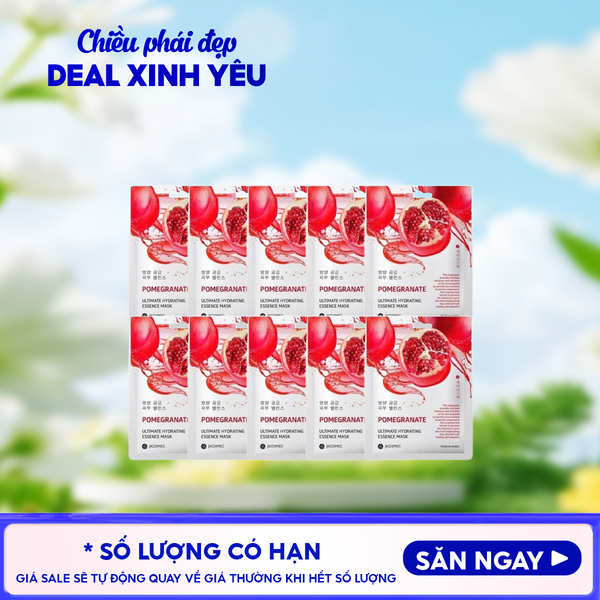  Combo 10 Mask: Mặt Nạ Jkosmec Tinh Chất Cấp Ẩm Chuyên Sâu Ultimate Hydrating Essence Mask 25ml (10 miếng) 