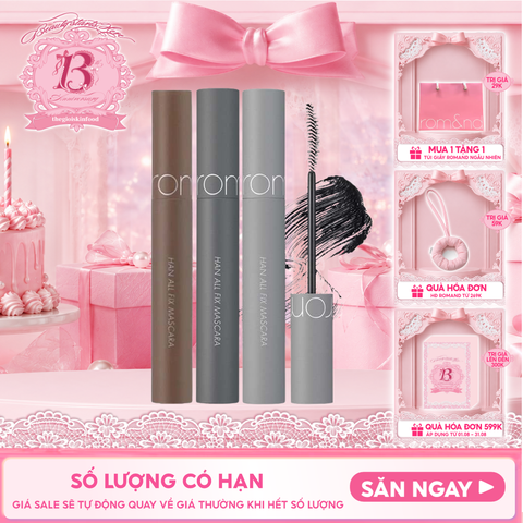 Mascara Chuốt Mi Romand Siêu Dài Và Cong Mi Tự Nhiên, Chống Trôi Hiệu Quả Han All Fix Mascara - Han All Line 7g