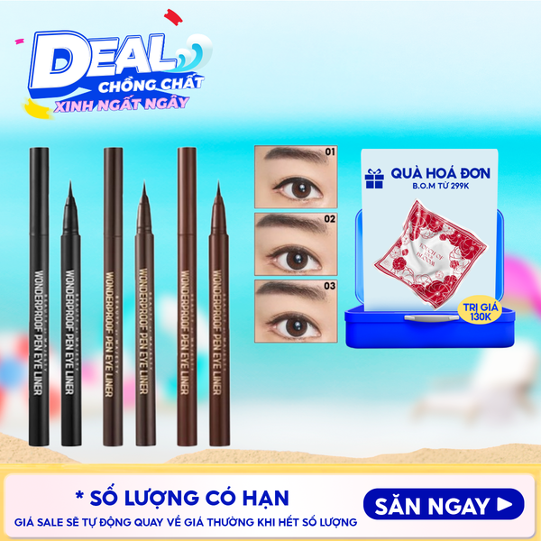 Bút Kẻ Mắt Nước B.O.M Sắc Nét, Chống Trôi Wonderproof Pen Eye Liner 0.5g 