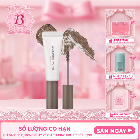Mascara Chân Mày Romand Siêu Tự Nhiên, Bền Màu, Lâu Trôi Han All Brow Cara 9g