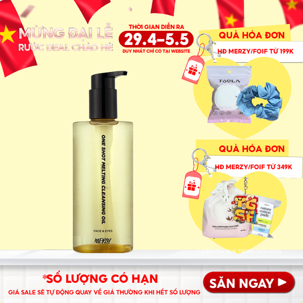  Dầu Tẩy Trang Merzy Làm Sạch Sâu Lỗ Chân Lông, Dịu Nhẹ One Shot Melting Cleansing Oil 300ml 