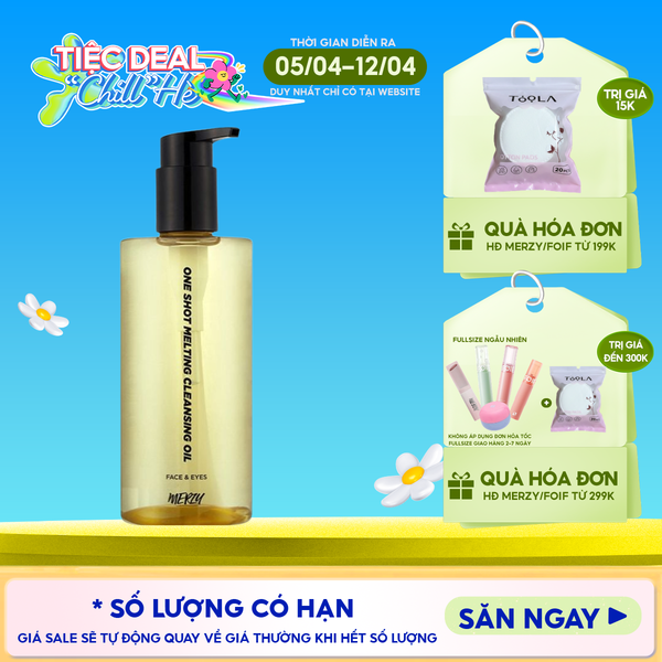  Dầu Tẩy Trang Merzy Làm Sạch Sâu Lỗ Chân Lông, Dịu Nhẹ One Shot Melting Cleansing Oil 300ml 