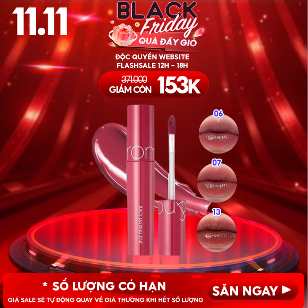  [NEW][Màu 1-39] Son Tint Lì Romand Căng Bóng The Juicy Lasting Tint 