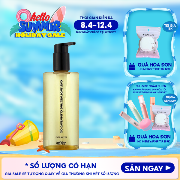  Dầu Tẩy Trang Merzy Làm Sạch Sâu Lỗ Chân Lông, Dịu Nhẹ One Shot Melting Cleansing Oil 300ml 