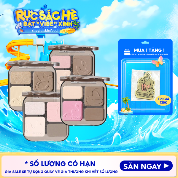  Phấn Bắt Sáng Và Tạo Khối VEECCI Easy Blend Highlight & Contour Palette 