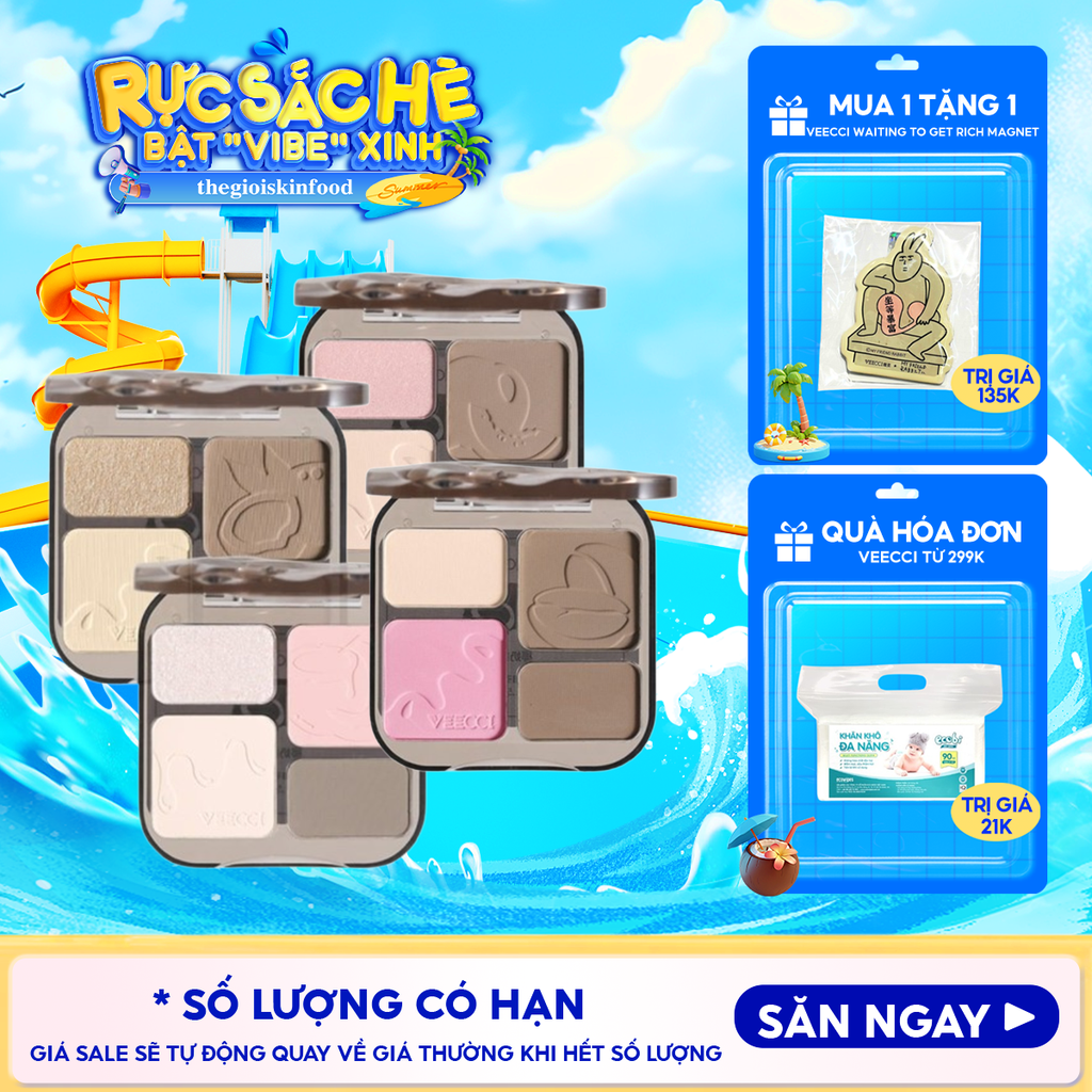 Phấn Bắt Sáng Và Tạo Khối VEECCI Easy Blend Highlight & Contour Palette