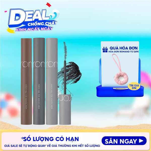  Mascara Chuốt Mi Romand Siêu Dài Và Cong Mi Tự Nhiên, Chống Trôi Hiệu Quả Han All Fix Mascara - Han All Line 7g 