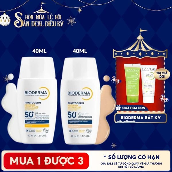  Sữa Chống Nắng Bioderma Phổ Rộng Photoderm Xdefense Ultra-Fluid SPF50+/PA++++ 40ml 