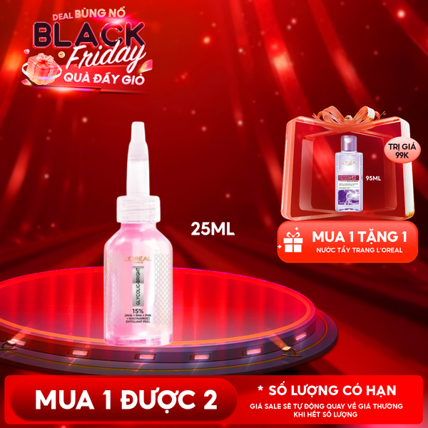  Dưỡng Chất Peel Sáng Da L'Oreal Làm Sạch Tế Bào Chết Glycolic-Bright Anti-Dark Spot Exfoliant Peel 25ml 