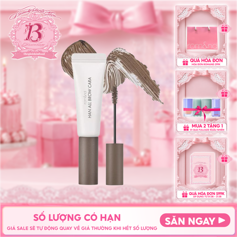 Mascara Chân Mày Romand Siêu Tự Nhiên, Bền Màu, Lâu Trôi Han All Brow Cara 9g