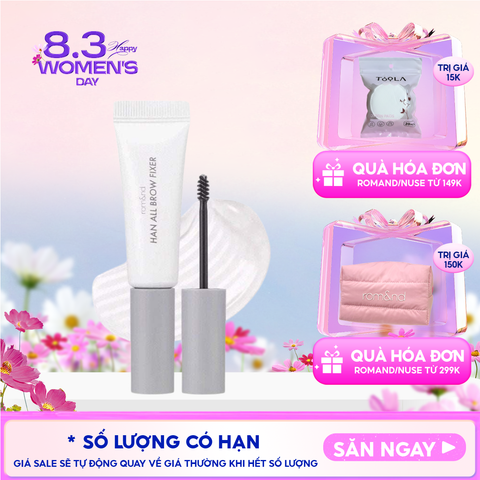 Gel Trong Suốt Cố Định Lông Mày Romand Tự Nhiên Han All Brow Fixer - Han All Line 9g