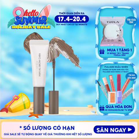 Mascara Chân Mày Romand Siêu Tự Nhiên, Bền Màu, Lâu Trôi Han All Brow Cara 9g