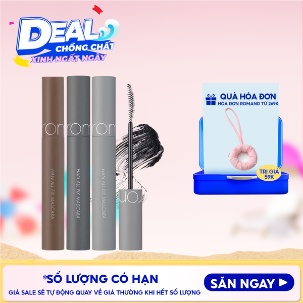  Mascara Chuốt Mi Romand Siêu Dài Và Cong Mi Tự Nhiên, Chống Trôi Hiệu Quả Han All Fix Mascara - Han All Line 7g 