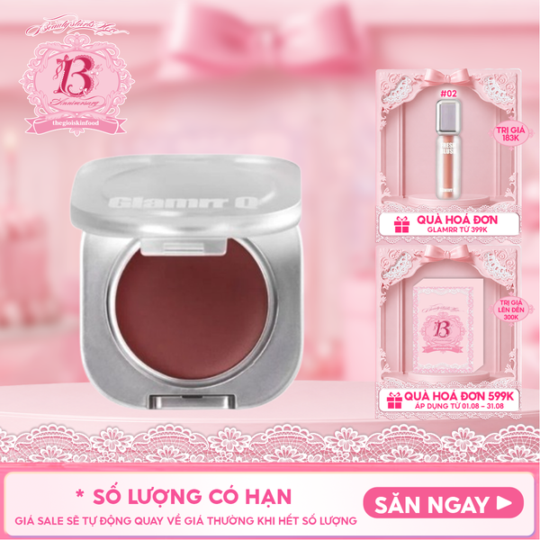  Má Hồng Kem & Son Môi Glamrr Q Mịn Lì, Bền Màu Mellow Touch Lip&Cheek Pot 1.8g 