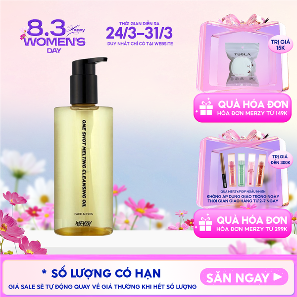  Dầu Tẩy Trang Merzy Làm Sạch Sâu Lỗ Chân Lông, Dịu Nhẹ One Shot Melting Cleansing Oil 300ml 