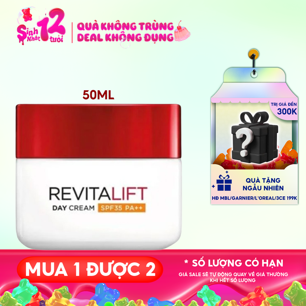 Kem Dưỡng L'Oreal Ngừa Lão Hóa Ban Ngày Revitalift Moisturizing Cream Day SPF 35/PA++ 50ml