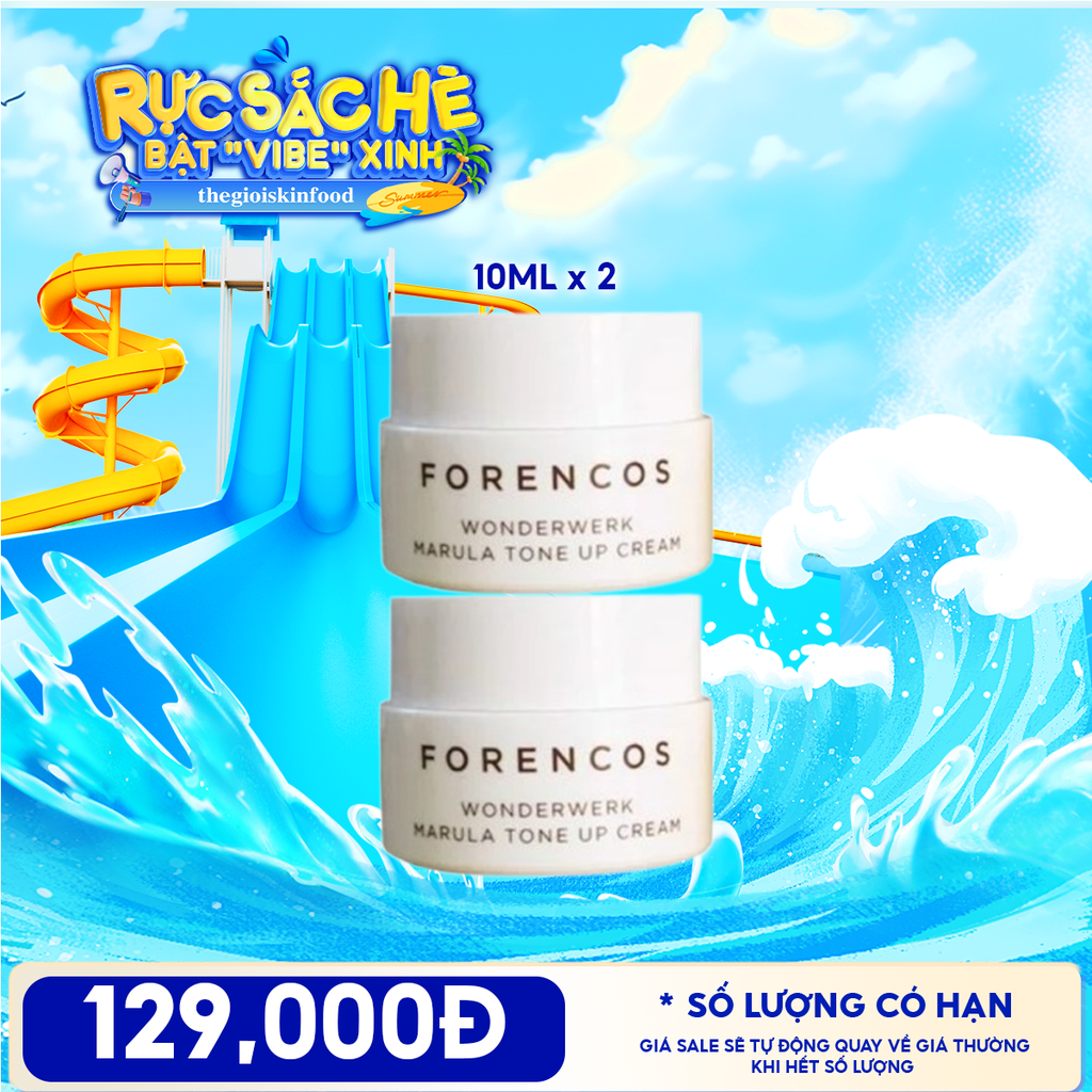 Combo Travel: 2 Sản Phẩm Kem Dưỡng Forencos Wonderwerk Marula Tone Up Cream Mini