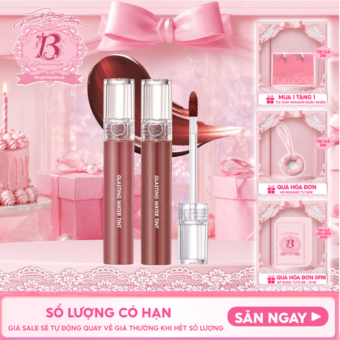 [Màu 1-17] Son Tint Nước Romand Siêu Lì, Lâu Trôi Glasting Water Tint 4g