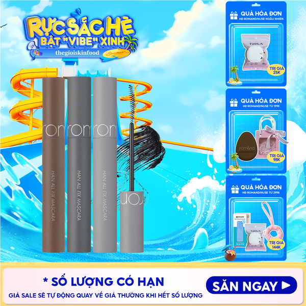  Mascara Chuốt Mi Romand Siêu Dài Và Cong Mi Tự Nhiên, Chống Trôi Hiệu Quả Han All Fix Mascara - Han All Line 7g 