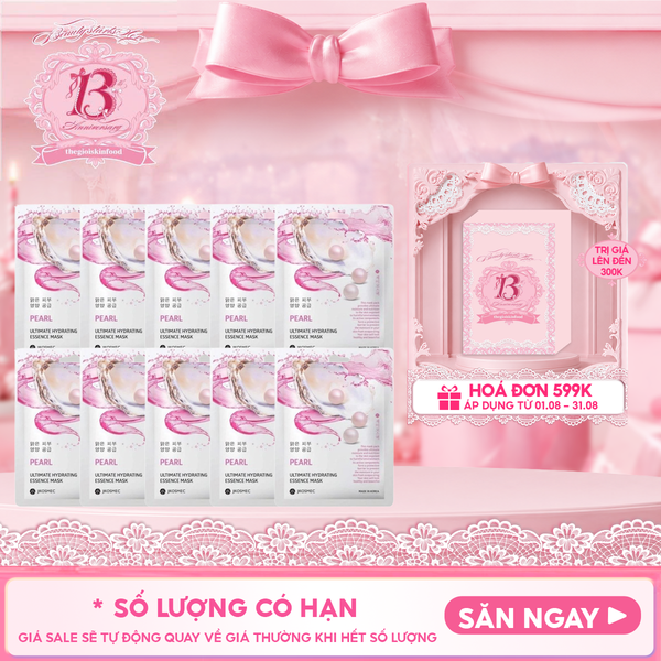  Combo 10 Mask: Mặt Nạ Jkosmec Tinh Chất Cấp Ẩm Chuyên Sâu Ultimate Hydrating Essence Mask 25ml (10 miếng) 