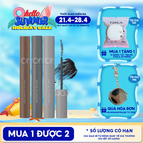 Mascara Chuốt Mi Romand Siêu Dài Và Cong Mi Tự Nhiên, Chống Trôi Hiệu Quả Han All Fix Mascara - Han All Line 7g