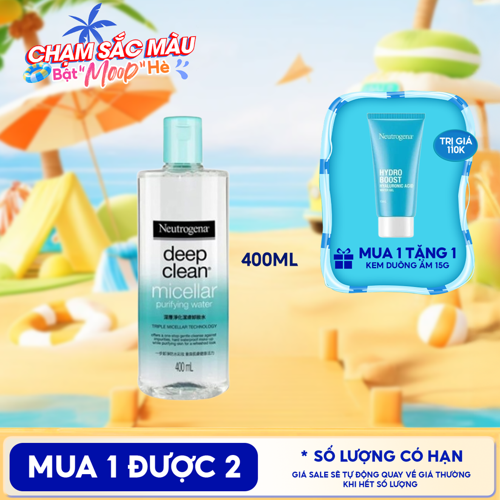 Nước Tẩy Trang Neutrogena Thanh Lọc Và Làm Sạch Sâu Deep Clean Micellar Purifying Water 400ml