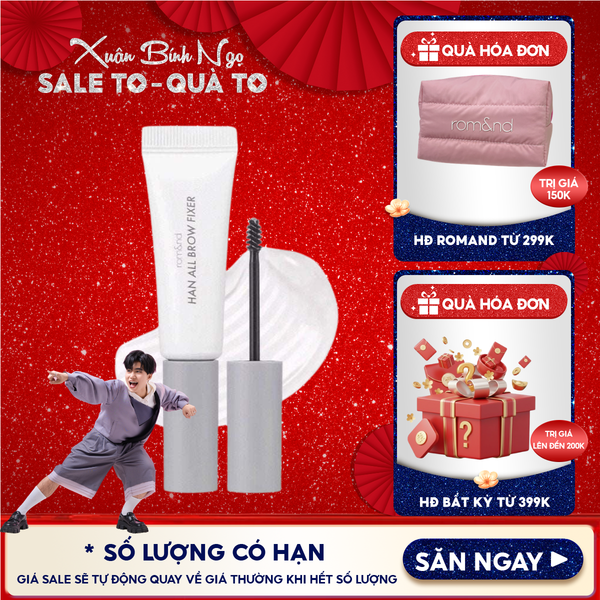 Gel Trong Suốt Cố Định Lông Mày Romand Tự Nhiên Han All Brow Fixer - Han All Line 9g 
