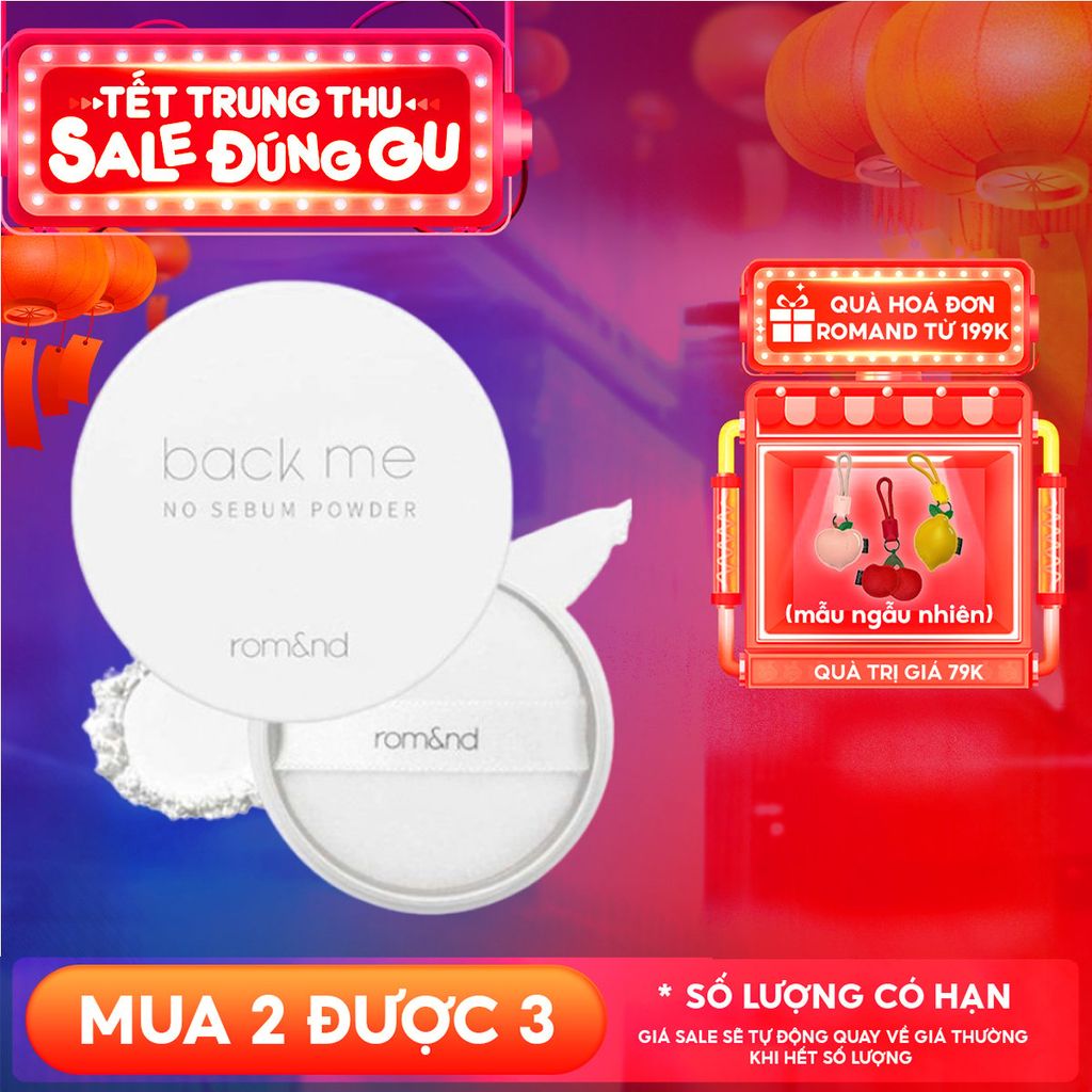 Phấn Phủ Romand Dạng Bột Che Phủ Tốt Giúp Da Mịn Màng Back Me No Sebum Powder 5g