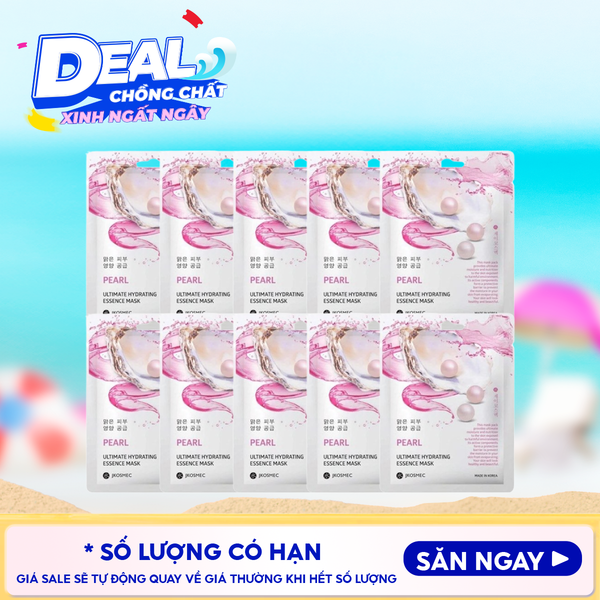  Combo 10 Mask: Mặt Nạ Jkosmec Tinh Chất Cấp Ẩm Chuyên Sâu Ultimate Hydrating Essence Mask 25ml (10 miếng) 