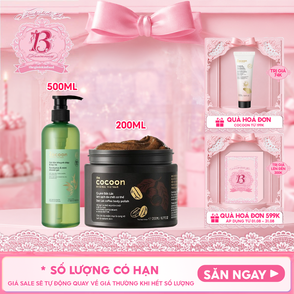  Gel Tắm Cocoon Khuynh Diệp & Bạc Hà Eucalyptus & Mint Shower Gel 