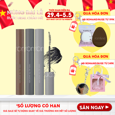 Mascara Chuốt Mi Romand Siêu Dài Và Cong Mi Tự Nhiên, Chống Trôi Hiệu Quả Han All Fix Mascara - Han All Line 7g