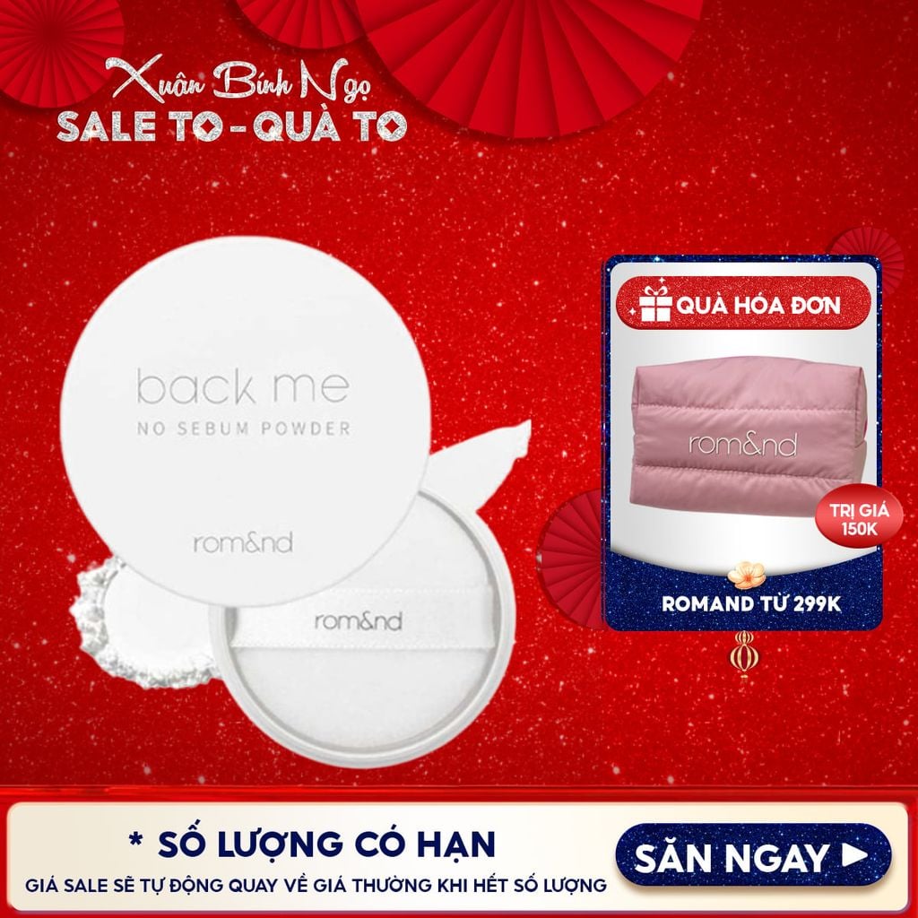 Phấn Phủ Romand Dạng Bột Che Phủ Tốt Giúp Da Mịn Màng Back Me No Sebum Powder 5g