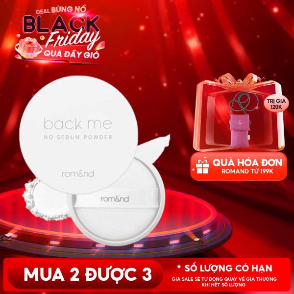  Phấn Phủ Romand Dạng Bột Che Phủ Tốt Giúp Da Mịn Màng Back Me No Sebum Powder 5g 