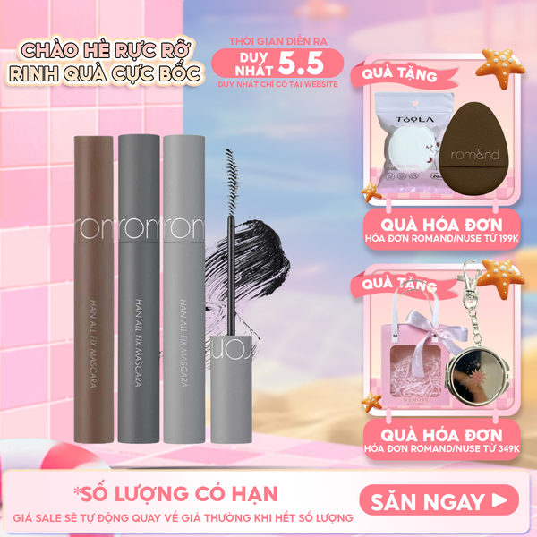  Mascara Chuốt Mi Romand Siêu Dài Và Cong Mi Tự Nhiên, Chống Trôi Hiệu Quả Han All Fix Mascara - Han All Line 7g 