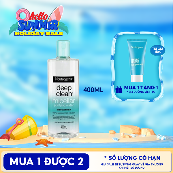  Nước Tẩy Trang Neutrogena Thanh Lọc Và Làm Sạch Sâu Deep Clean Micellar Purifying Water 400ml 