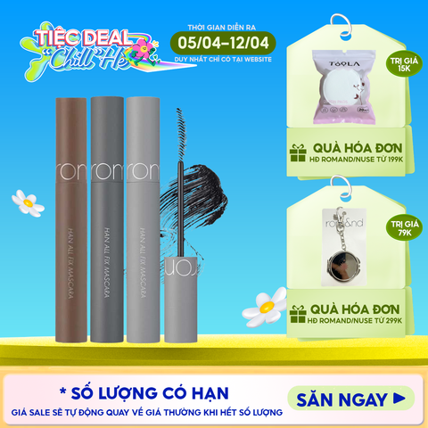 Mascara Chuốt Mi Romand Siêu Dài Và Cong Mi Tự Nhiên, Chống Trôi Hiệu Quả Han All Fix Mascara - Han All Line 7g