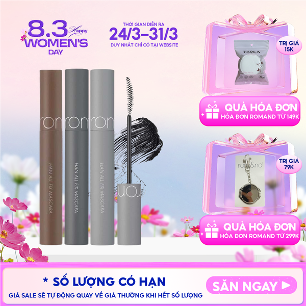  Mascara Chuốt Mi Romand Siêu Dài Và Cong Mi Tự Nhiên, Chống Trôi Hiệu Quả Han All Fix Mascara - Han All Line 7g 