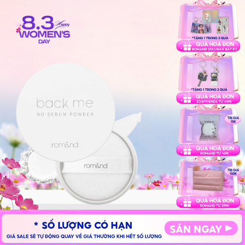 Phấn Phủ Romand Dạng Bột Che Phủ Tốt Giúp Da Mịn Màng Back Me No Sebum Powder 5g