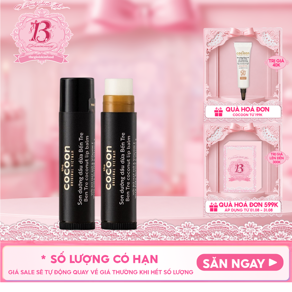  Son Dưỡng Môi Cocoon Chiết Xuất Dầu Dừa Bến Tre Coconut Lip Balm 
