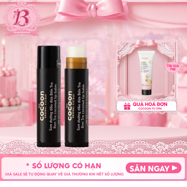  Son Dưỡng Môi Cocoon Chiết Xuất Dầu Dừa Bến Tre Coconut Lip Balm 