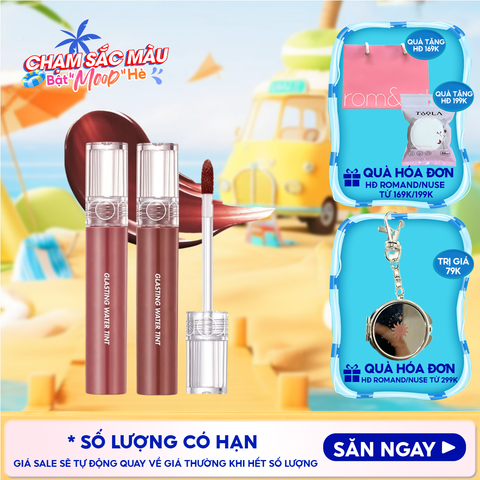[Màu 1-17] Son Tint Nước Romand Siêu Lì, Lâu Trôi Glasting Water Tint 4g
