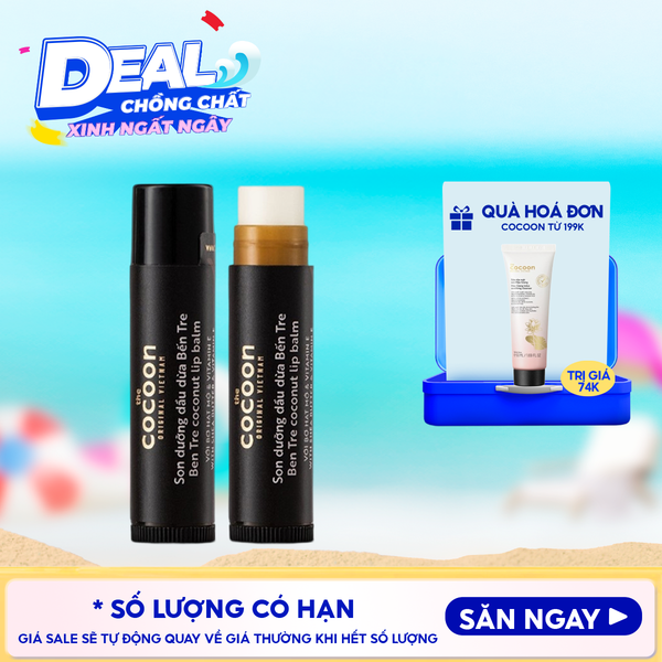  Son Dưỡng Môi Cocoon Chiết Xuất Dầu Dừa Bến Tre Ben Tre Coconut Lip Balm 