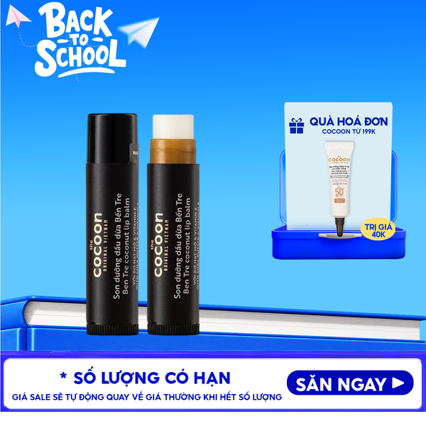  Son Dưỡng Môi Cocoon Chiết Xuất Dầu Dừa Bến Tre Coconut Lip Balm 