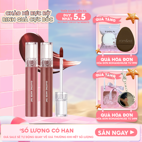 [Màu 1-17] Son Tint Nước Romand Siêu Lì, Lâu Trôi Glasting Water Tint 4g