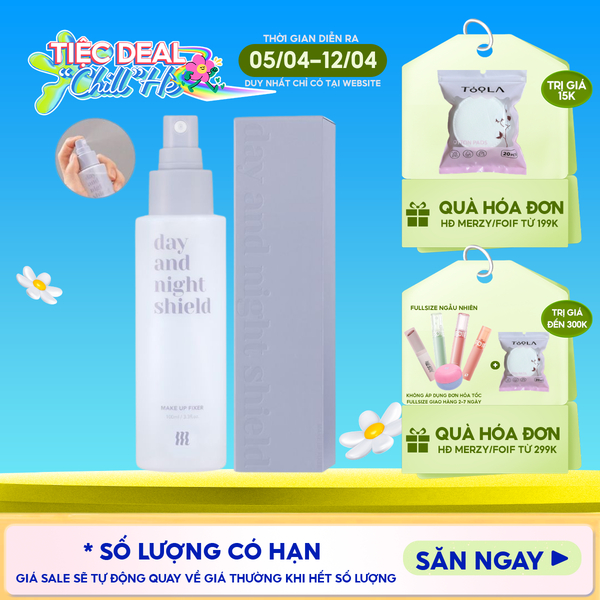  Xịt Khoáng Khóa Nền Merzy Day And Night Shield Makeup Fixer 100ml 