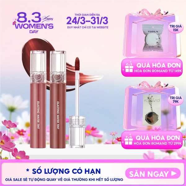  [Màu 1-17] Son Tint Nước Romand Siêu Lì, Lâu Trôi Glasting Water Tint 4g 