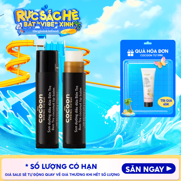  Son Dưỡng Môi Cocoon Chiết Xuất Dầu Dừa Bến Tre Ben Tre Coconut Lip Balm 
