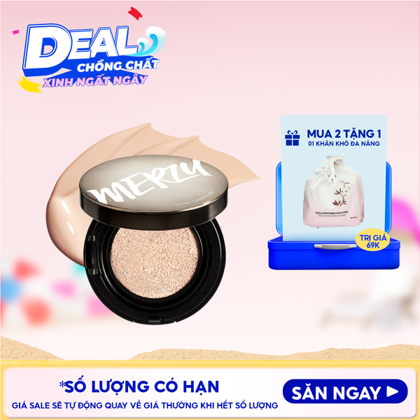  Phấn Nước Che Phủ Hoàn Hảo, Lớp Nền Căng Bóng, Lâu Trôi Merzy The First Cushion Glow SPF 50+/PA+++ 13g 